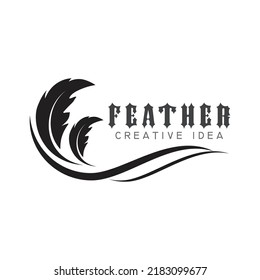 Feather Logo Vector Template Symbol Design