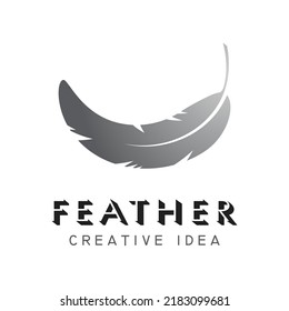Diseño de la plantilla de vectores con el logotipo de la pluma