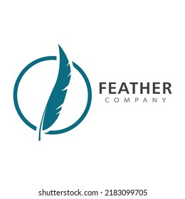 Feather Logo Vector Template Symbol Design
