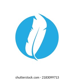 Feather Logo Vector Template Symbol Design
