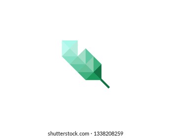 Feather Low Polygon Logo