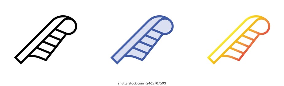 feather of maat icon. Linear, Blue Fill and Gradient Style Design Isolated On White Background