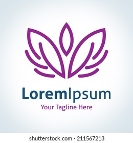Feather man soft pleasure relaxation vector logo logotype icon