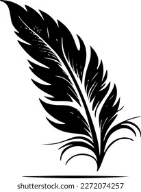 Feather | Minimalist and Simple Silhouette - Vector illustration