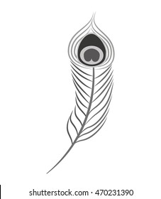 feather monochrome isolated icon vector illustration design