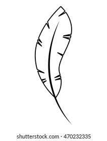 feather monochrome isolated icon vector illustration design