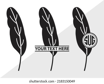 Feather Monogram SVG Printable Vector Illustration svg