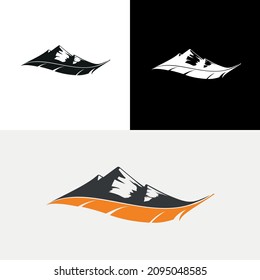Feather Mountain Scenery Abstract Logo