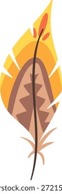 Feather with native ornate design