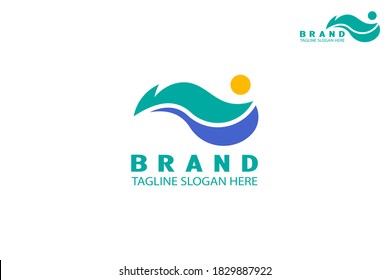 Feather and nature logo design concept, suitable for photography logo, Environmental and landscapes.