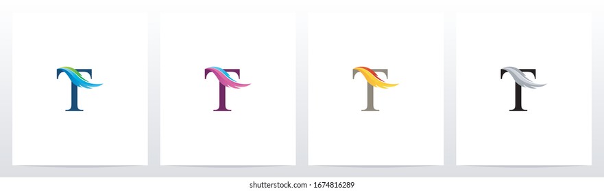 Diseño De Logotipo Feather En Letra T