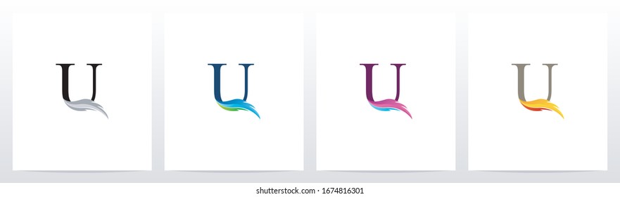 Diseño De Logotipo Feather En Letra U