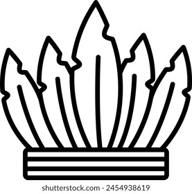 Feather outline icon vector illustration