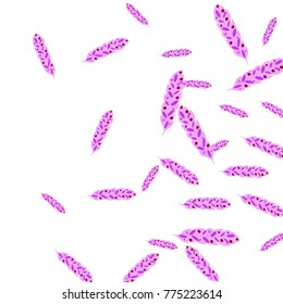 Feather pattern background. Vector illustration for decoration of holidays, postcards, posters, websites, carnivals, birthday and children's parties.