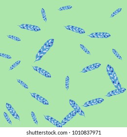 Feather Pattern, bright colorful background, cute and fun decoration. Vector illustration for celebration, party, carnival, festive holiday and Your project.