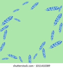 Feather Pattern, bright colorful background, cute and fun decoration. Vector illustration for celebration, party, carnival, festive holiday and Your project.