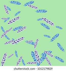 Feather Pattern, bright colorful background, cute and fun decoration. Vector illustration for celebration, party, carnival, festive holiday and Your project.