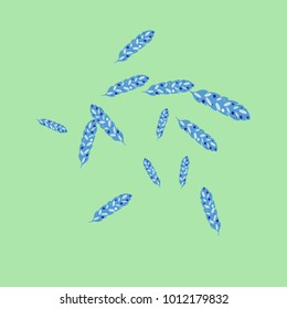 Feather Pattern, bright colorful background, cute and fun decoration. Vector illustration for celebration, party, carnival, festive holiday and Your project.