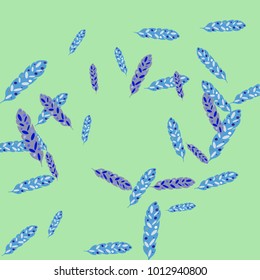 Feather Pattern, bright colorful background, cute and fun decoration. Vector illustration for celebration, party, carnival, festive holiday and Your project.