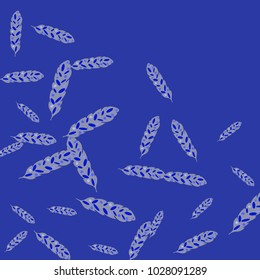 Feather Pattern, bright colorful background, cute and fun decoration. Vector illustration for celebration, party, carnival, festive holiday and Your project.