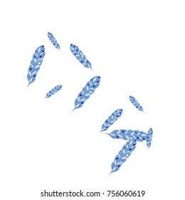 Feather Pattern, bright colorful background, cute and fun decoration. Vector illustration for celebration, party, carnival, festive holiday and Your project. 