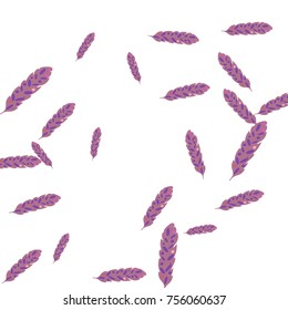 Feather Pattern, bright colorful background, cute and fun decoration. Vector illustration for celebration, party, carnival, festive holiday and Your project. 