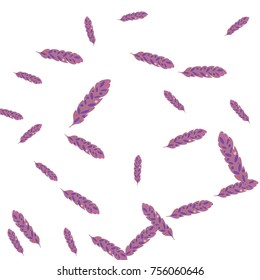 Feather Pattern, bright colorful background, cute and fun decoration. Vector illustration for celebration, party, carnival, festive holiday and Your project. 