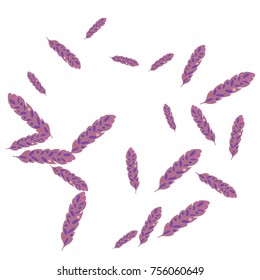 Feather Pattern, bright colorful background, cute and fun decoration. Vector illustration for celebration, party, carnival, festive holiday and Your project. 