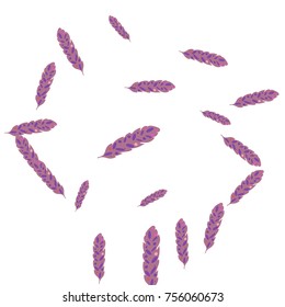 Feather Pattern, bright colorful background, cute and fun decoration. Vector illustration for celebration, party, carnival, festive holiday and Your project. 