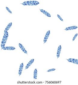 Feather Pattern, bright colorful background, cute and fun decoration. Vector illustration for celebration, party, carnival, festive holiday and Your project. 