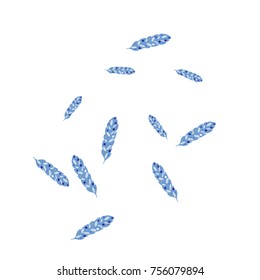 Feather Pattern, bright colorful background, cute and fun decoration. Vector illustration for celebration, party, carnival, festive holiday and Your project. 