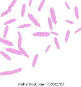 Feather Pattern, bright colorful background, cute and fun decoration. Vector illustration for celebration, party, carnival, festive holiday and Your project. 