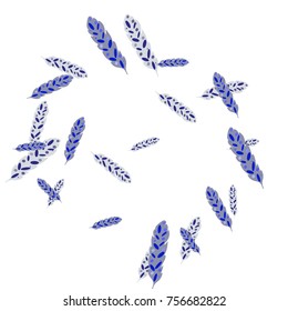 Feather Pattern, bright colorful background, cute and fun decoration. Vector illustration for celebration, party, carnival, festive holiday and Your project.