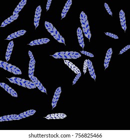 Feather Pattern, bright colorful background, cute and fun decoration. Vector illustration for celebration, party, carnival, festive holiday and Your project.