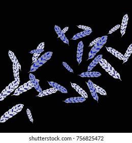 Feather Pattern, bright colorful background, cute and fun decoration. Vector illustration for celebration, party, carnival, festive holiday and Your project.