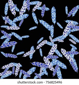 Feather Pattern, bright colorful background, cute and fun decoration. Vector illustration for celebration, party, carnival, festive holiday and Your project.