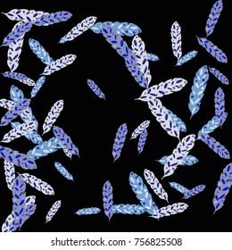 Feather Pattern, bright colorful background, cute and fun decoration. Vector illustration for celebration, party, carnival, festive holiday and Your project.