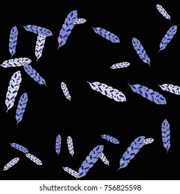 Feather Pattern, bright colorful background, cute and fun decoration. Vector illustration for celebration, party, carnival, festive holiday and Your project.