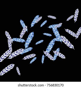 Feather Pattern, bright colorful background, cute and fun decoration. Vector illustration for celebration, party, carnival, festive holiday and Your project.