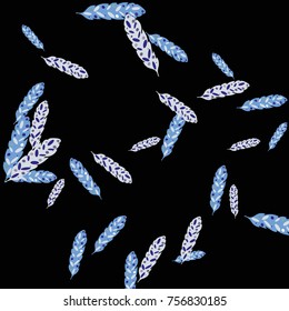 Feather Pattern, bright colorful background, cute and fun decoration. Vector illustration for celebration, party, carnival, festive holiday and Your project.