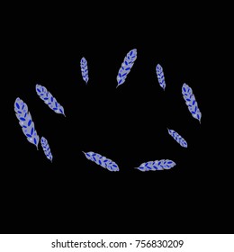 Feather Pattern, bright colorful background, cute and fun decoration. Vector illustration for celebration, party, carnival, festive holiday and Your project.
