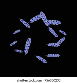 Feather Pattern, bright colorful background, cute and fun decoration. Vector illustration for celebration, party, carnival, festive holiday and Your project.