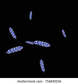 Feather Pattern, bright colorful background, cute and fun decoration. Vector illustration for celebration, party, carnival, festive holiday and Your project.