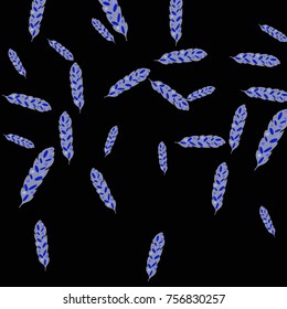 Feather Pattern, bright colorful background, cute and fun decoration. Vector illustration for celebration, party, carnival, festive holiday and Your project.