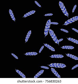 Feather Pattern, bright colorful background, cute and fun decoration. Vector illustration for celebration, party, carnival, festive holiday and Your project.