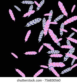 Feather Pattern, bright colorful background, cute and fun decoration. Vector illustration for celebration, party, carnival, festive holiday and Your project.