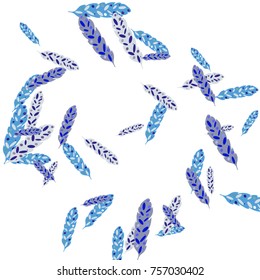 Feather Pattern, bright colorful background, cute and fun decoration. Vector illustration for celebration, party, carnival, festive holiday and Your project.