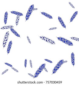 Feather Pattern, bright colorful background, cute and fun decoration. Vector illustration for celebration, party, carnival, festive holiday and Your project.