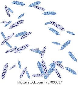 Feather Pattern, bright colorful background, cute and fun decoration. Vector illustration for celebration, party, carnival, festive holiday and Your project.