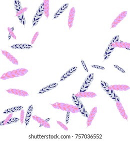 Feather Pattern, bright colorful background, cute and fun decoration. Vector illustration for celebration, party, carnival, festive holiday and Your project.